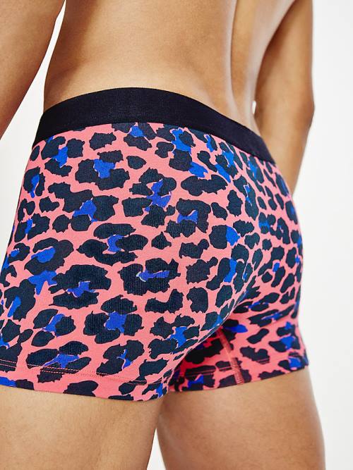 Tommy Hilfiger Logo Waistband Print Trunks İç Giyim Erkek Pembe | TH819JUY