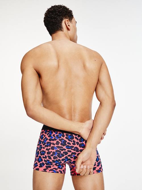 Tommy Hilfiger Logo Waistband Print Trunks İç Giyim Erkek Pembe | TH819JUY