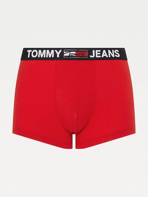 Tommy Hilfiger Logo Waistband Trunks İç Giyim Erkek Kırmızı | TH039VTQ