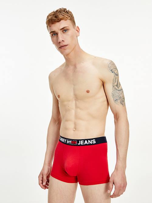 Tommy Hilfiger Logo Waistband Trunks İç Giyim Erkek Kırmızı | TH039VTQ