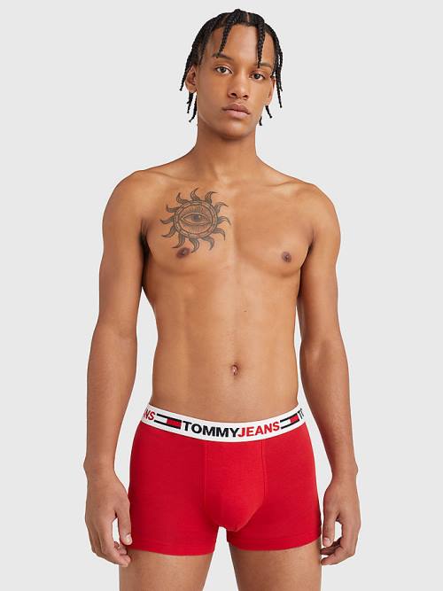 Tommy Hilfiger Logo Waistband Trunks İç Giyim Erkek Kırmızı | TH268HFL