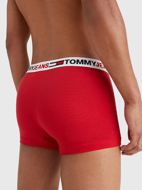 Tommy Hilfiger Logo Waistband Trunks İç Giyim Erkek Kırmızı | TH268HFL