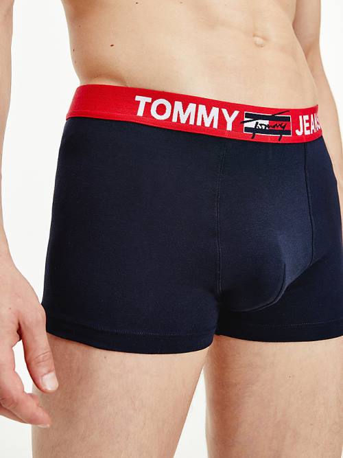 Tommy Hilfiger Logo Waistband Trunks İç Giyim Erkek Mavi | TH537YSV