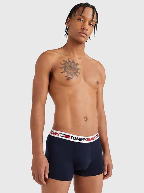 Tommy Hilfiger Logo Waistband Trunks İç Giyim Erkek Mavi | TH786SQU