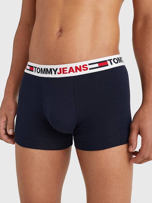 Tommy Hilfiger Logo Waistband Trunks İç Giyim Erkek Mavi | TH786SQU