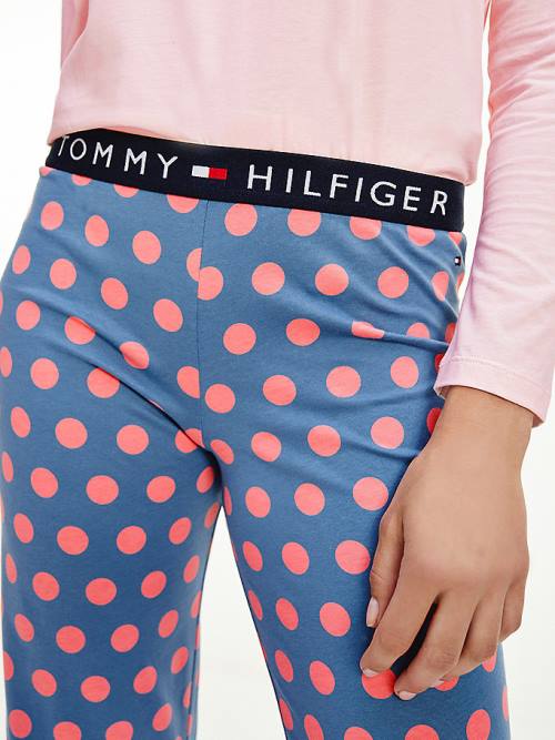 Tommy Hilfiger Long Sleeve Set Pijama Kadın Mavi | TH682UAL