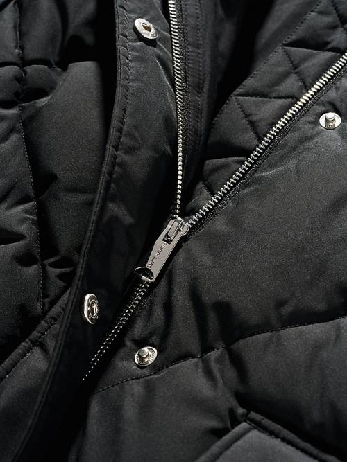 Tommy Hilfiger Longline Down Puffer Coat Ceket Kadın Siyah | TH925GMP