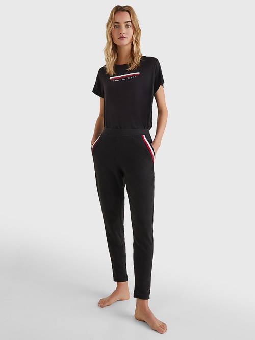 Tommy Hilfiger Lounge Cuffed Joggers Pantolon Kadın Siyah | TH571UDT