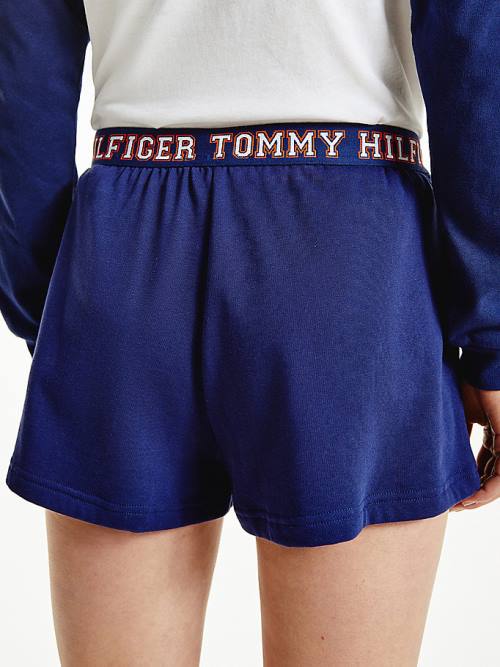 Tommy Hilfiger Lounge Logo Waistband Parça Şort Kadın Mavi | TH375OJX