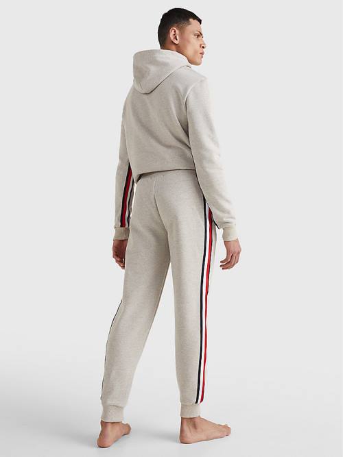 Tommy Hilfiger Lounge Signature Tape Joggers Pijama Erkek Bej Rengi | TH623BAZ