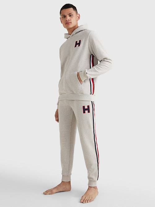 Tommy Hilfiger Lounge Signature Tape Joggers Pijama Erkek Bej Rengi | TH623BAZ