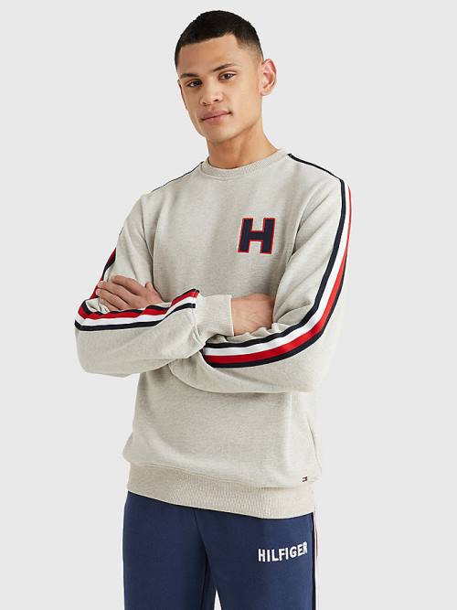 Tommy Hilfiger Lounge Signature Tape Sweatshirt Pijama Erkek Bej Rengi | TH104OZH