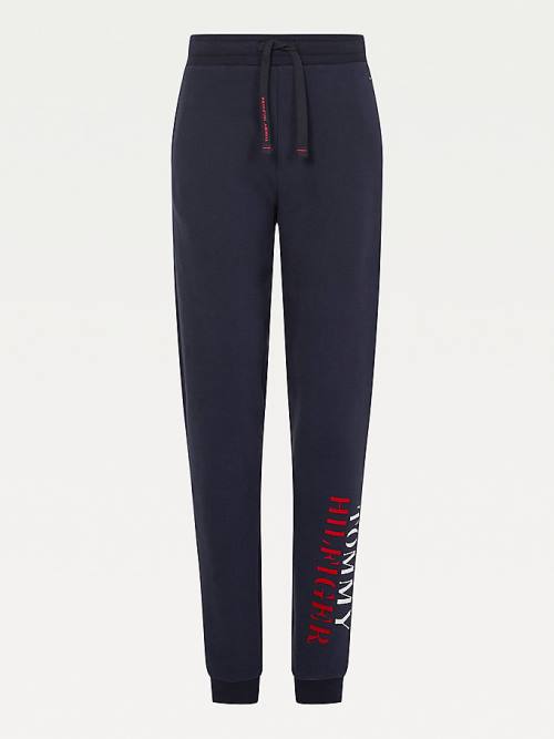 Tommy Hilfiger Lounge Ultra Soft Logo Joggers Pantolon Kadın Mavi | TH016OWK