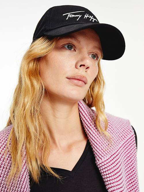 Tommy Hilfiger Lux Studded Organic Pamuklu Cap Şapka Kadın Siyah | TH673LBG