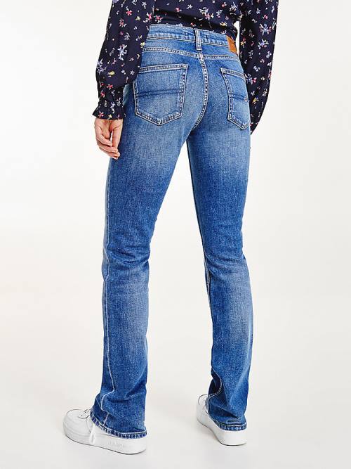 Tommy Hilfiger Maddie Mid Cut Cut Cut Rise Bootcut Faded Jean Pantolon Kadın Denim | TH079GBJ