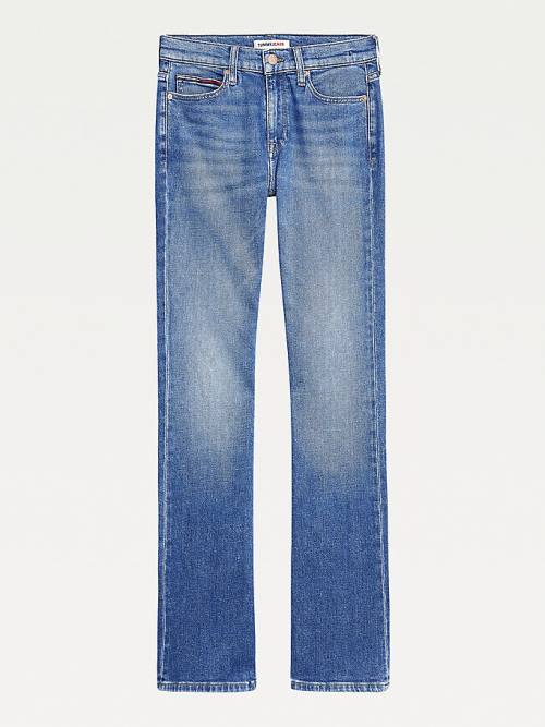 Tommy Hilfiger Maddie Mid Cut Cut Cut Rise Bootcut Faded Jean Pantolon Kadın Denim | TH079GBJ