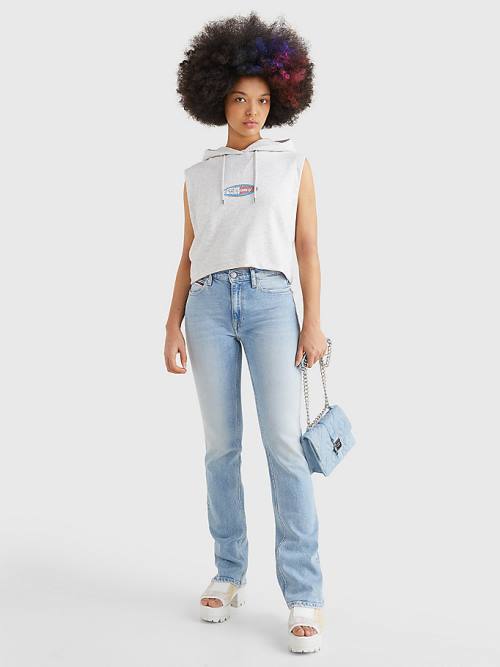 Tommy Hilfiger Maddie Mid Cut Cut Cut Rise Bootcut Faded Jean Pantolon Kadın Denim | TH673VDJ