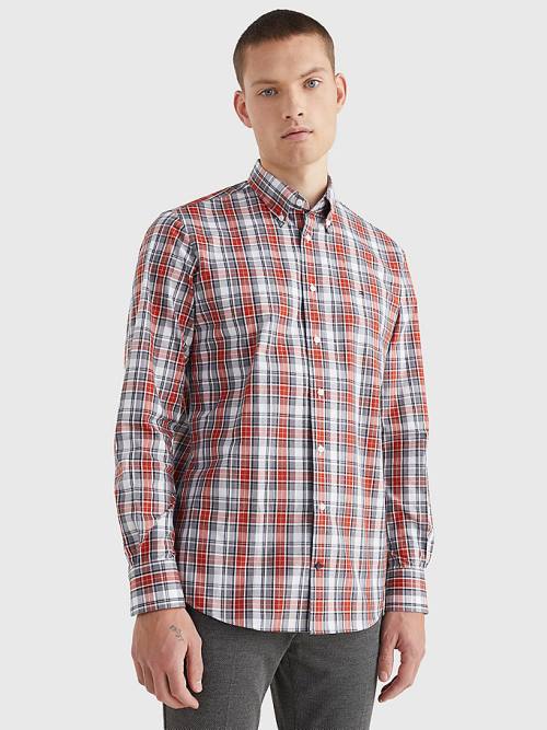 Tommy Hilfiger Madras Check Regular Fit Gömlek Erkek Kırmızı | TH217AOZ