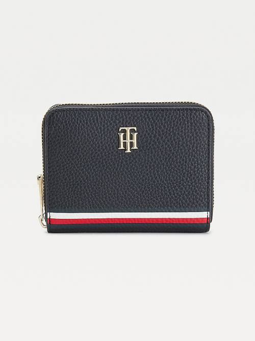 Tommy Hilfiger Medium Signature Zip-Around Cüzdan Kadın Mavi | TH027DCT