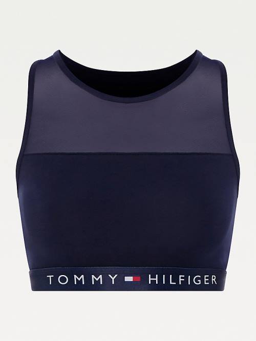 Tommy Hilfiger Mesh Panel Bralette İç Giyim Kadın Mavi | TH371PBC