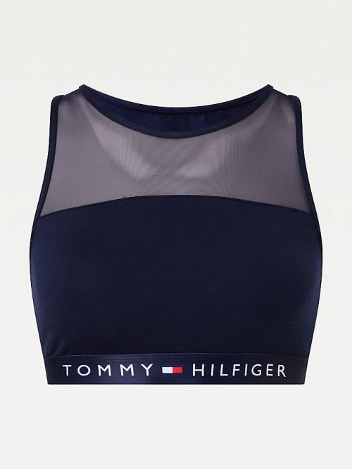 Tommy Hilfiger Mesh Panel Bralette İç Giyim Kadın Mavi | TH371PBC