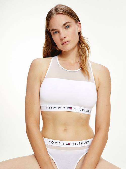 Tommy Hilfiger Mesh Panel Bralette İç Giyim Kadın Beyaz | TH374QWR