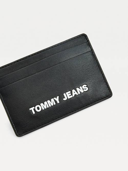 Tommy Hilfiger Metal Logo Card Holder Cüzdan Kadın Siyah | TH314WBL