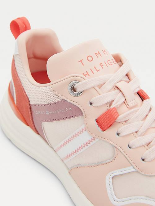 Tommy Hilfiger Metallic Retro Spor Ayakkabı Kadın Pembe | TH601NWU