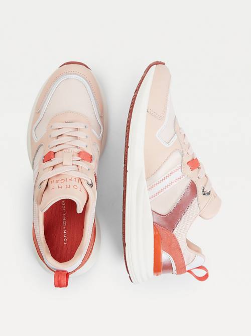 Tommy Hilfiger Metallic Retro Spor Ayakkabı Kadın Pembe | TH601NWU