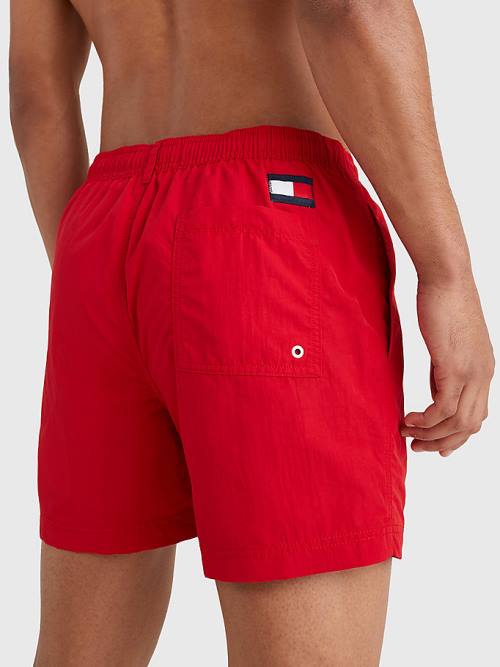 Tommy Hilfiger Mid Cut Cut Cut Length Drawstring Shorts Mayo Erkek Kırmızı | TH279JUC