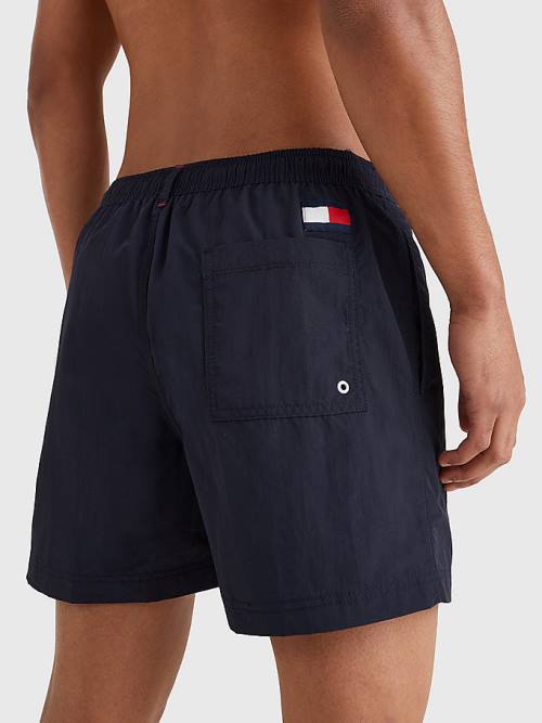 Tommy Hilfiger Mid Cut Cut Cut Length Drawstring Shorts Mayo Erkek Mavi | TH283XLP