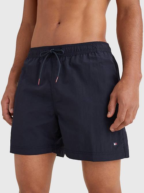 Tommy Hilfiger Mid Cut Cut Cut Length Drawstring Shorts Mayo Erkek Mavi | TH283XLP