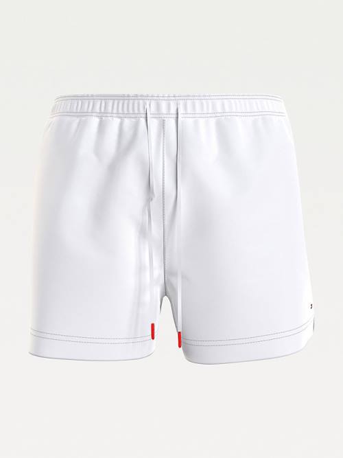 Tommy Hilfiger Mid Cut Cut Cut Length Drawstring Shorts Mayo Erkek Beyaz | TH617ZEW