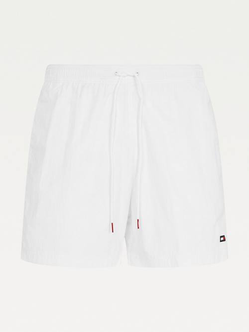 Tommy Hilfiger Mid Cut Cut Cut Length Drawstring Shorts Mayo Erkek Beyaz | TH617ZEW