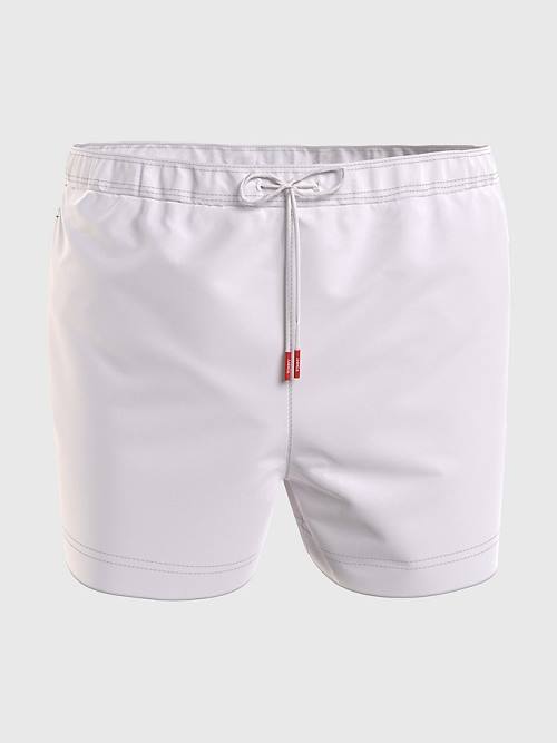 Tommy Hilfiger Mid Cut Cut Cut Length Drawstring Shorts Mayo Erkek Beyaz | TH617ZEW