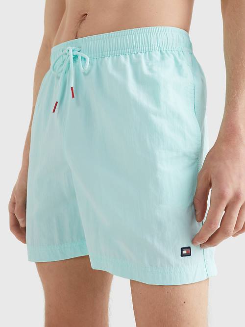 Tommy Hilfiger Mid Cut Cut Cut Length Drawstring Shorts Mayo Erkek Mavi | TH972TFN