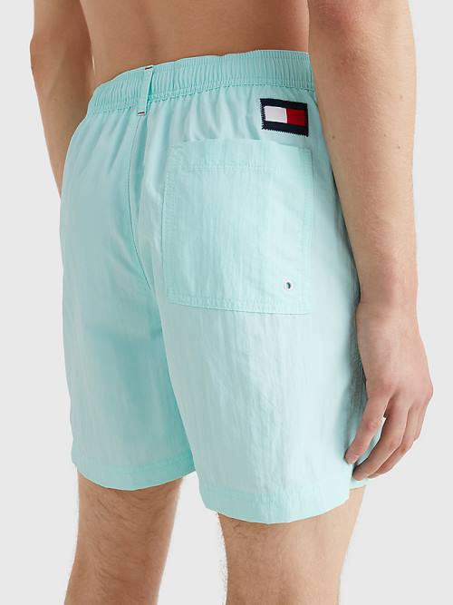 Tommy Hilfiger Mid Cut Cut Cut Length Drawstring Shorts Mayo Erkek Mavi | TH972TFN