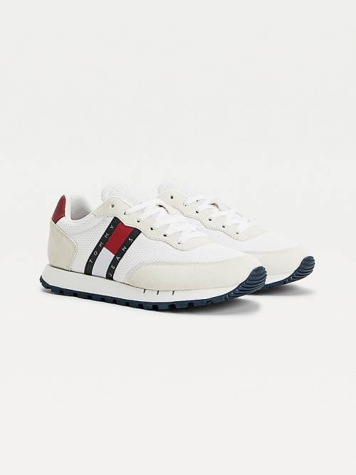 Tommy Hilfiger Mixed Texture Spor Ayakkabı Kadın Beyaz | TH893XJU