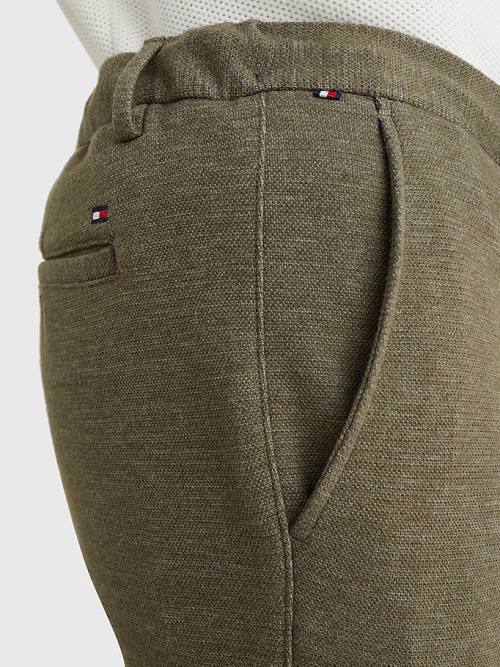 Tommy Hilfiger Modern Bleecker Pique Jersey Slim Chinos Pantolon Erkek Haki | TH298COL