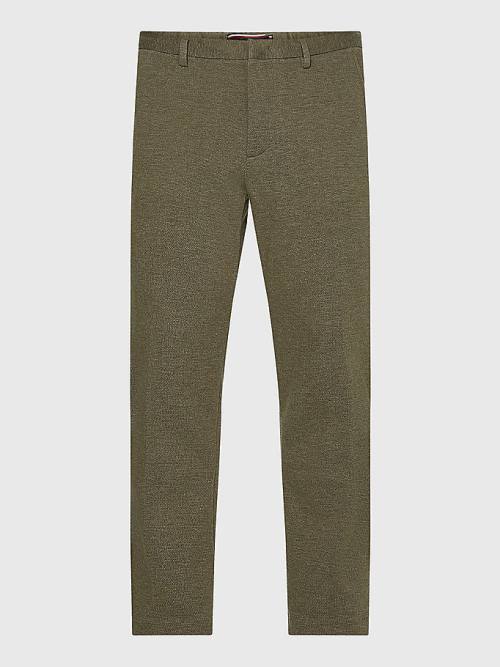 Tommy Hilfiger Modern Bleecker Pique Jersey Slim Chinos Pantolon Erkek Haki | TH298COL