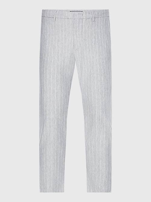 Tommy Hilfiger Modern Bleecker Stripe Slim Pantolon Erkek Gri | TH786FPR