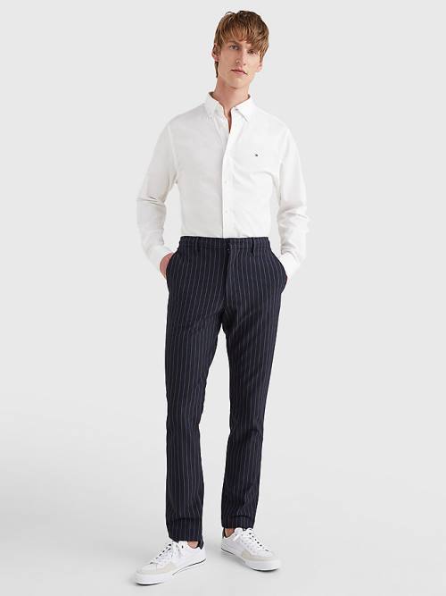 Tommy Hilfiger Modern Bleecker Stripe Slim Pantolon Erkek Mavi | TH870PDA