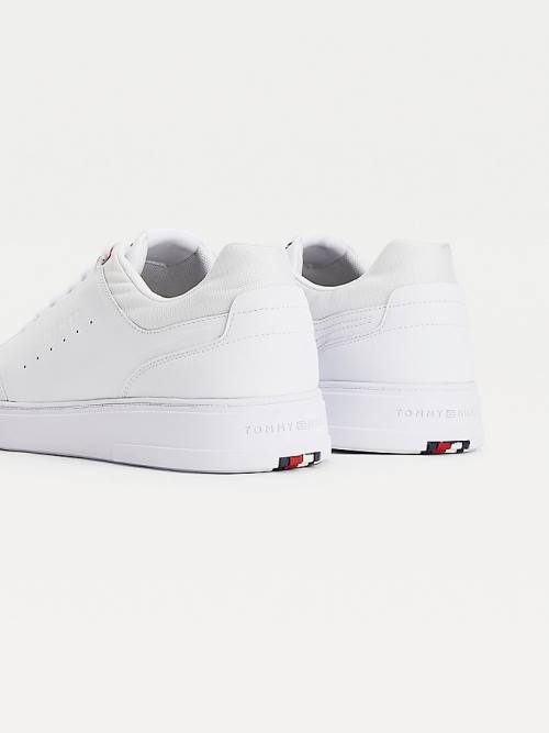 Tommy Hilfiger Modern Cupsole Deri Spor Ayakkabı Erkek Beyaz | TH258RXP