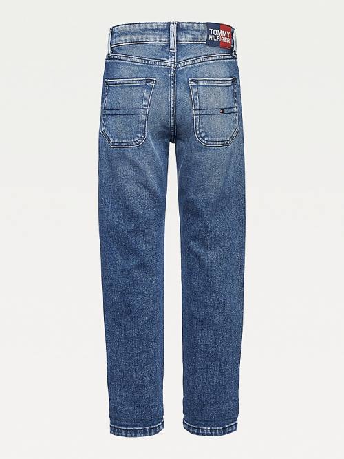 Tommy Hilfiger Modern Straight Embroidery Jean Pantolon Erkek Çocuk Denim | TH260ZFG