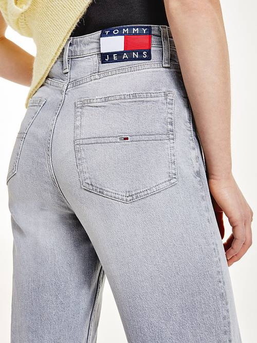 Tommy Hilfiger Mom Ultra High Rise Tapered Faded Jean Pantolon Kadın Denim | TH032BEG