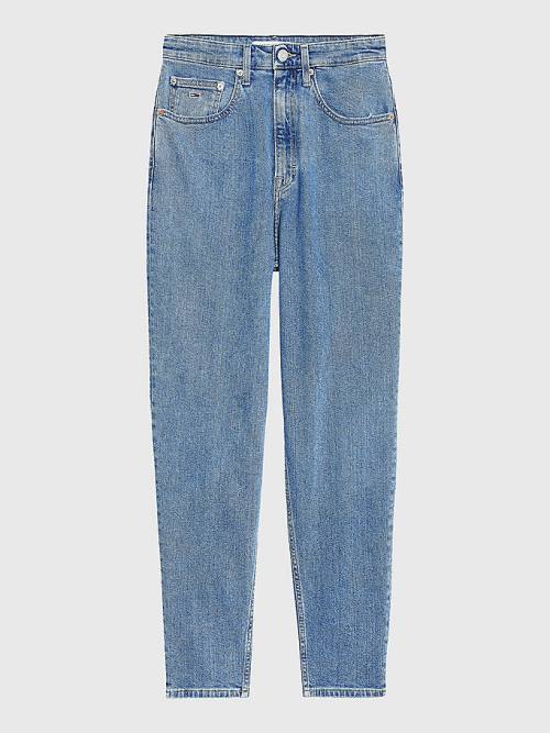 Tommy Hilfiger Mom Ultra High Rise Tapered Jean Pantolon Kadın Denim | TH058MDV