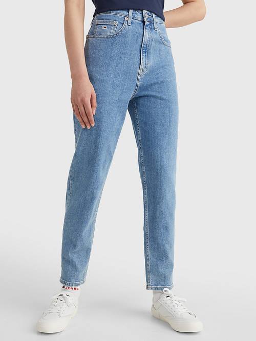 Tommy Hilfiger Mom Ultra High Rise Tapered Jean Pantolon Kadın Denim | TH058MDV