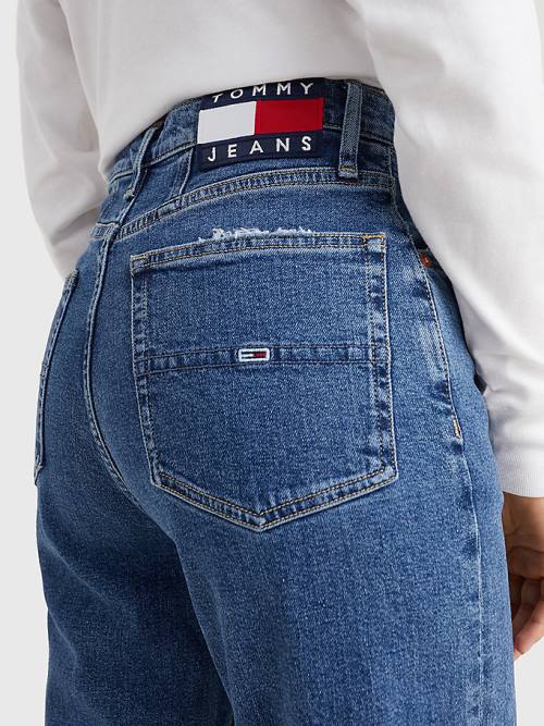 Tommy Hilfiger Mom Ultra High Rise Tapered Jean Pantolon Kadın Denim | TH081DBU