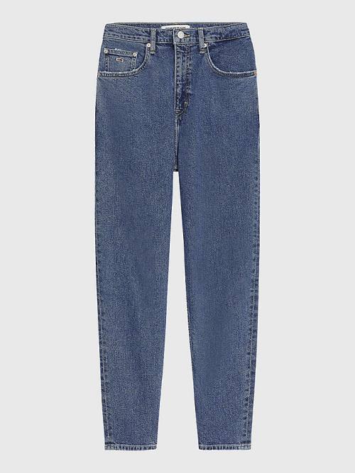 Tommy Hilfiger Mom Ultra High Rise Tapered Jean Pantolon Kadın Denim | TH081DBU