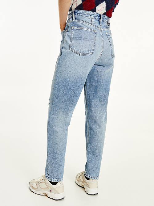 Tommy Hilfiger Mom Ultra High Rise Tapered Hemp Jean Pantolon Kadın Denim | TH087LSM